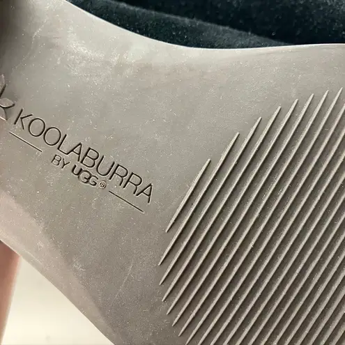 Koolaburra by Ugg Black Suede Ankle Boots Size 8.5 Leather Accent Zipper Classic