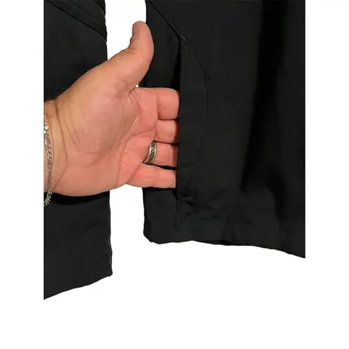 Adidas  Jacket Womens Size M ClimaProof Windbreaker Black Full Zip Casual Pockets