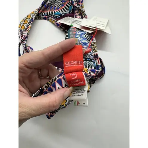 Red Carter NWT Reversible Tribal Native Full Cut Bikini Bottom Size Large