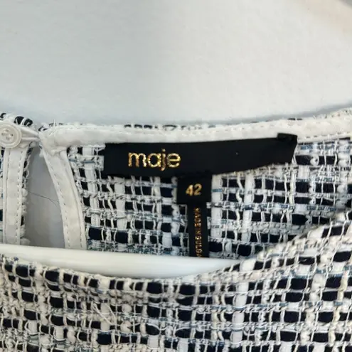 Maje Retrola Drawstring Tweed Dress Size 42 EU / 12 US