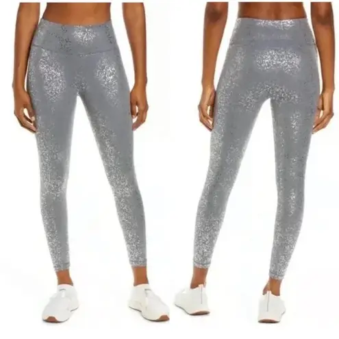 Sweaty Betty  Goddess 7/8 Workout Leggings GREY TERRAZZO FOIL PRINT Size XL 🆕