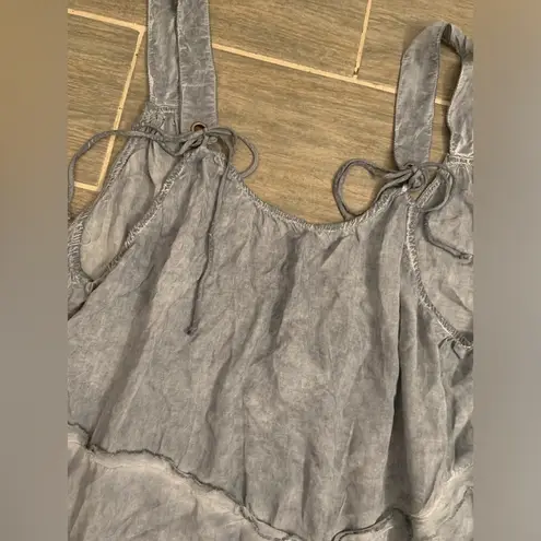 Free People  act natural romper oversized overalls boho NWOT gray spring comfy
