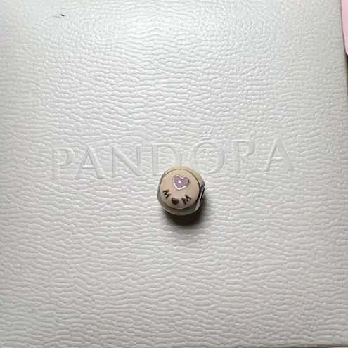 Pandora  sterling silver and enamel retired love mom charm - Image 1