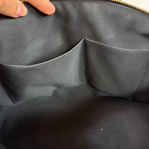 Furla Tessa Onyx Leather Tote with Gold Accents