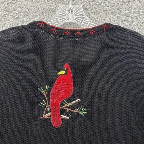 White Stag Vintage White Stag Knit Cardigan Sweater Cardinal Embroidered Beaded W 18W 20W