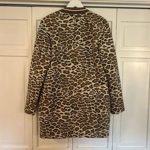 Maison Scotch leopard print car coat size 2/M