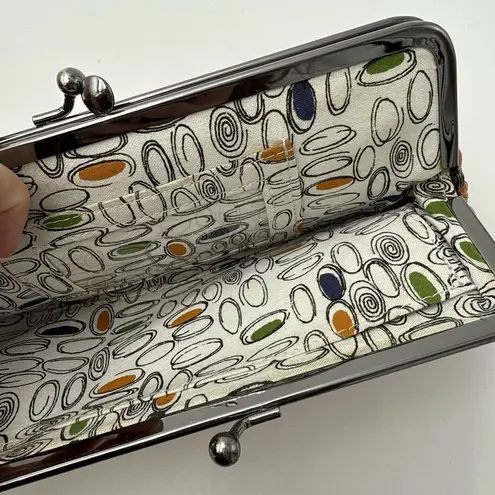 Hobo International Orange Clasp & Zipper Retro Wallet Funky Travel Y2k