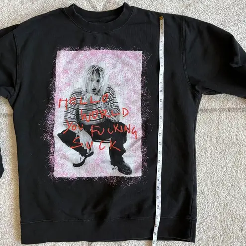 Machine Gun Kelly ‘Tickets To My Downfall’ 2021 Tour Crewneck Sweatshirt Merch Black Size L