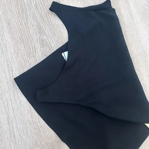 Lafayette 148 NY Luxury 100%Silk Double Georgette Blouse Designer Sleeveless Top Black Size 0