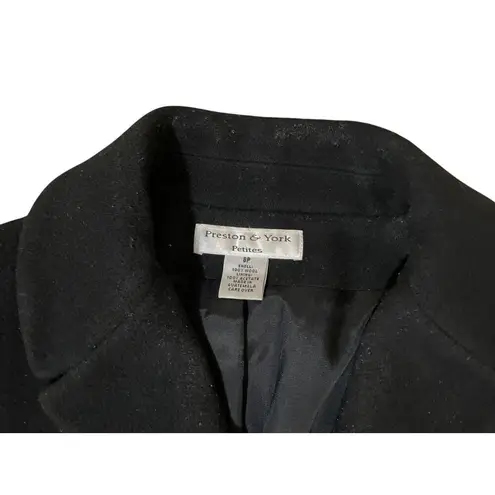 Preston & York Wool Coat Womens SP Petites Used Black Lined Some Condition Issue