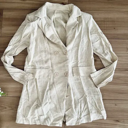 Boutique Ecru Linen Blazer