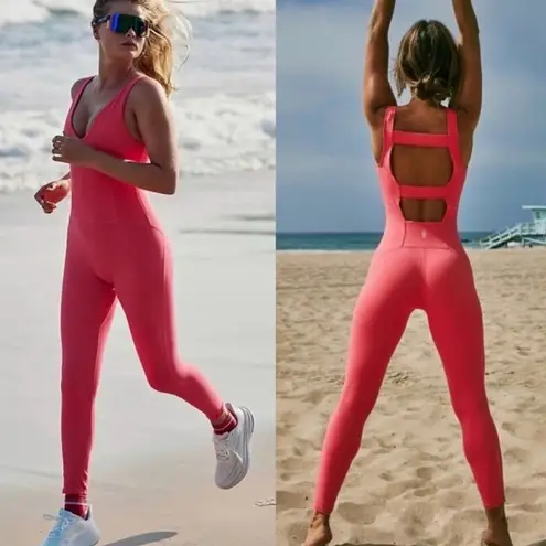 Free People  Movement Never Better One Piece Onesie Coral Size Large