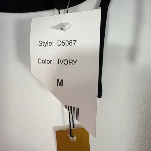 Alexia Admor NWT Ida White Black Sleeveless Fit & Flare Dress Bow Detail Size M