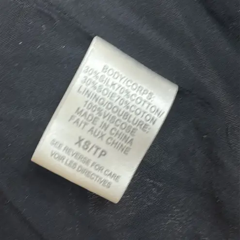 Cami NYC  Ruffle Silk Blend Black Mini Cocktail Dress