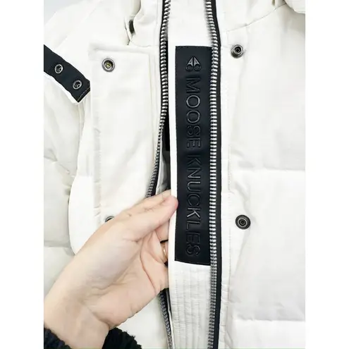 Moose Knuckles Mistaya Milky White Padded Down Puffer Jacket Size Small NWT