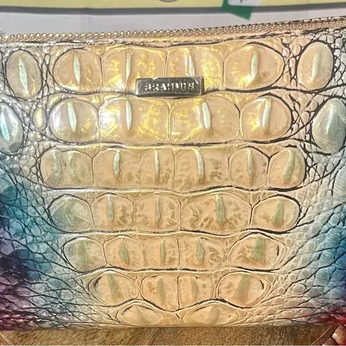 Brahmin Daisy Clutch Reptilian Ombre Melbourne NWT Leather Wristlet