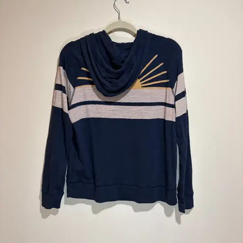 Faherty  Sunwashed Stripe Sunray Slub Midweight Organic Cotton Hoodie