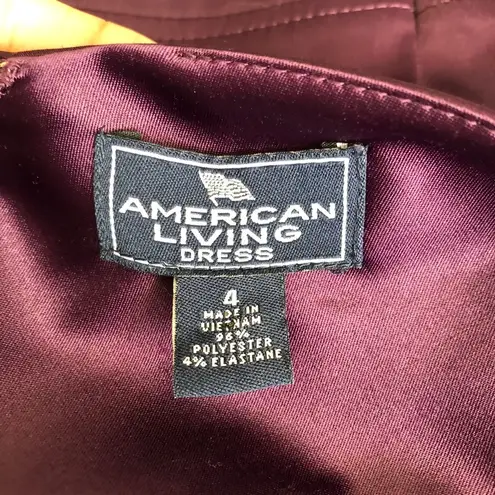 American Living  | Eggplant Purple Satin Mi…