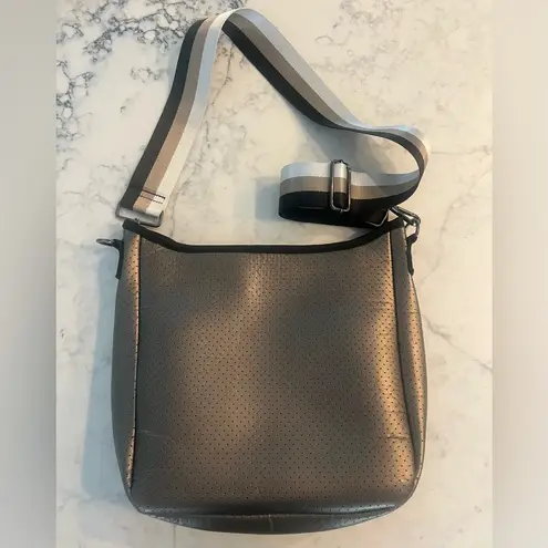 Haute Shore Blake Crossbody Tote Bronze Black Purse EUC