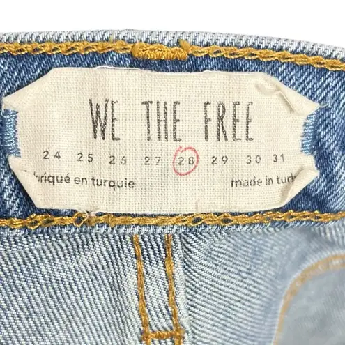 Free People  We The Free Stella Skinny Jeans Distressed High Rise Size 28