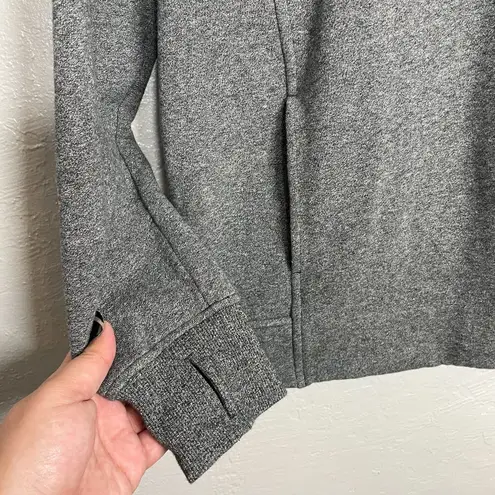 Lululemon  Women 6 Heathered Gray Hoodie Sweatshirt Kangaroo Pocket Thumbholes