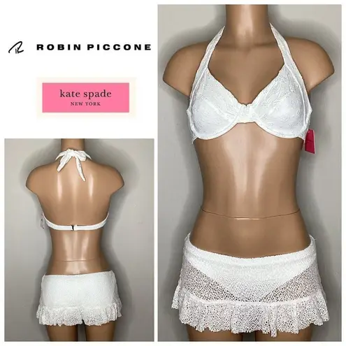 Robin Piccone New. Kate Spade & lace bikini. L-top/M-bottom. Retails $210 - Image 2