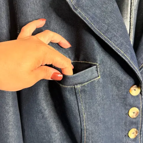 Jessica London Long Denim Jacket Size 22 Plus Long Sleeve