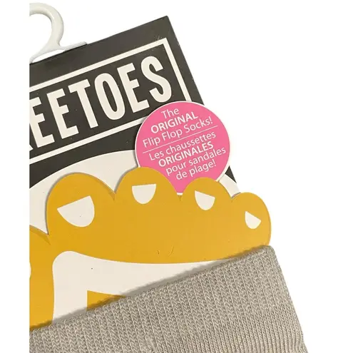 Freetoes Socks Flip Flop Pedicure Yoga Toeless Pedicure Exercise Gift Travel Gray