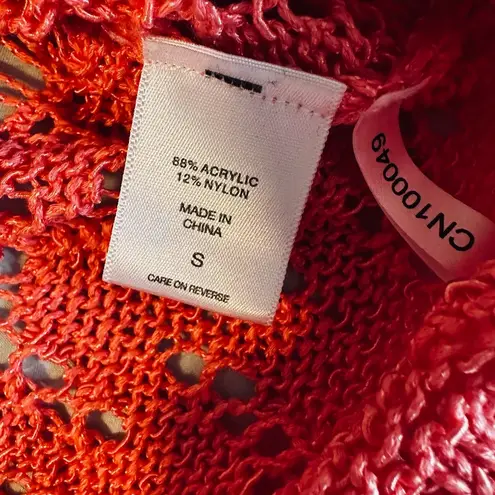 NWOT New York & Company women Pink Crocheted Sweater 3/4 Sleeve w/ Camisole. Sm