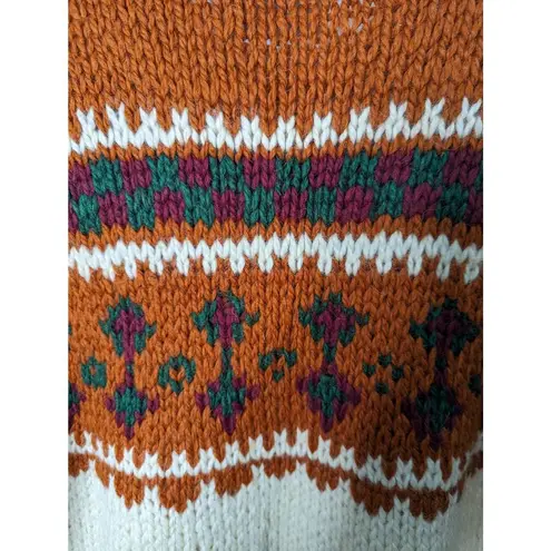 Passports Vintage 80's  Chunky Knit Fair Isle Sweater Unisex Crewneck