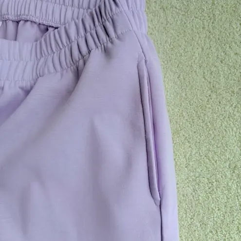 Scarlett Purple Wide-Leg Trousers with Elastic Waistband