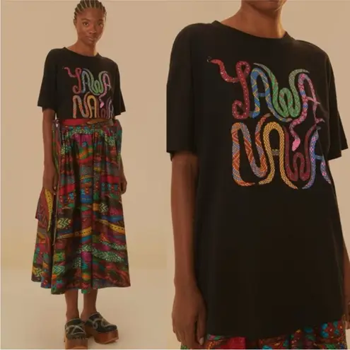 Farm Rio Yawanawa Relaxed T-Shirt Top NWT size Small