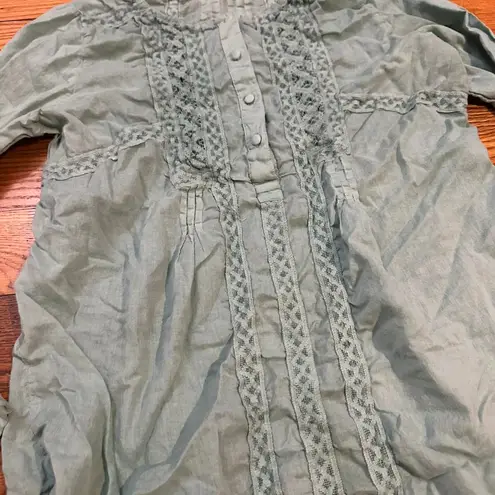 Vintage america light teal blouse Green Size M