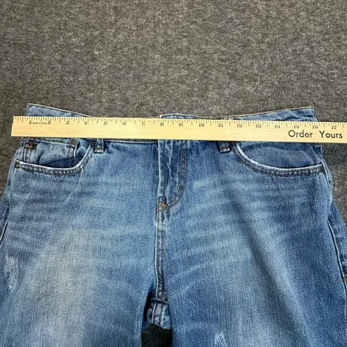 Dear John Jeans Womens 26 Blue Distressed Straight Leg Classic Everyday Denim