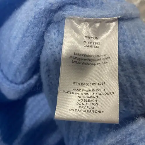 Greylin New Women's Blue V-Neck Pullover Sweater Size S Casual Fall Knit