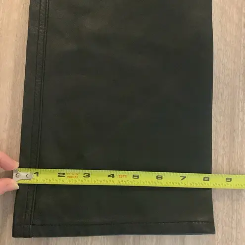 Maje Womens Perry Leather Straight Leg Flared Crop Pants US 0 Black FR 34 -Flaw-