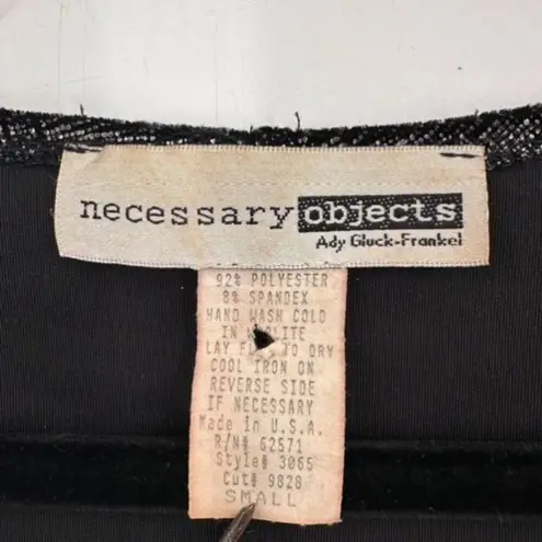 Necessary Objects Vintage Women's Metallic Sleeveless Sheath Dress Black Small