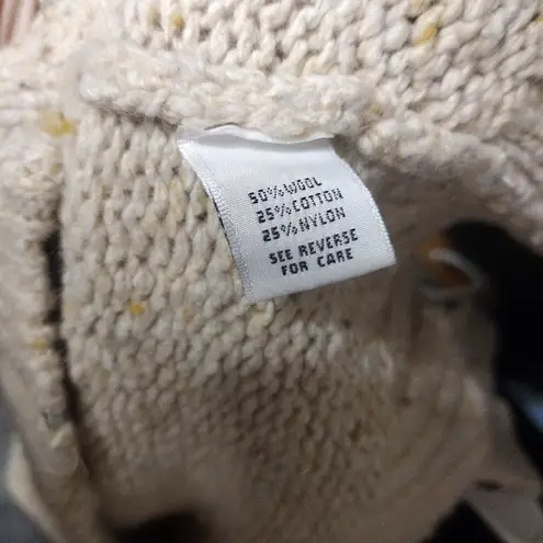 Talbots  made in Italy sleeveless wool blend zip up hooded sweater