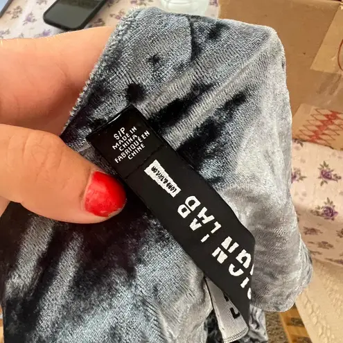 Design Lab Blue Crushed Velvet Dress