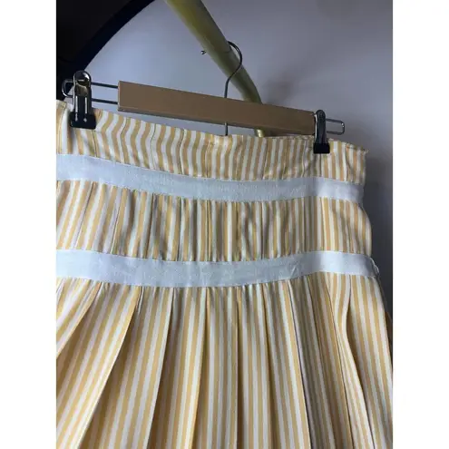 Joseph Clyde Deck Chair Stripe Pleated Skirt Women's Sz. M