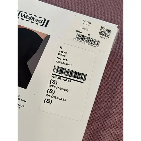 Wolford Velvet De Luxe 66 Tights in White Small New Womens Nylons Pantyhose