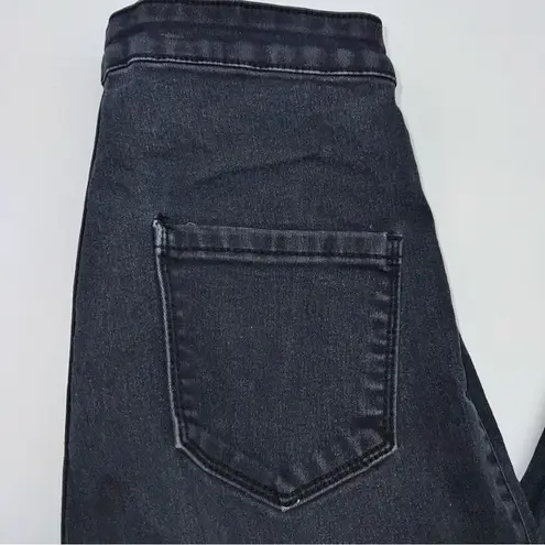 American Bazi Women/Juniors Black Skinny Distressed Jeans w/Excellent Stretch-7