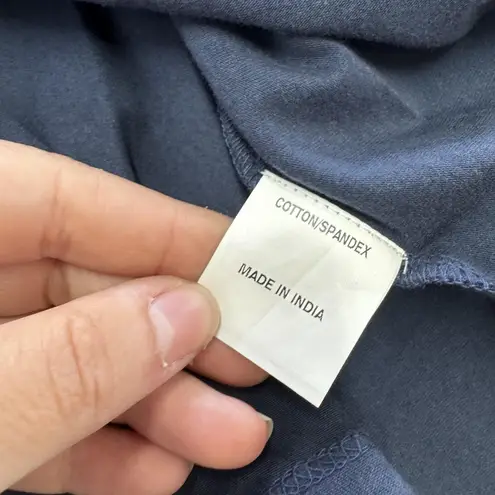 Eshakti Dress Womens 2 Blue Green Short Sleeve Fit Flare Button Detail Boho