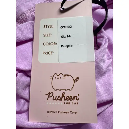 Pusheen The Cat x Unique Vintage Purple Graphic T-Shirt Womens XL/14 NWT