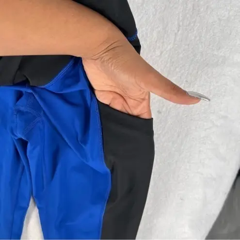 Lucy Color Block Crop Legging Blue Size XS