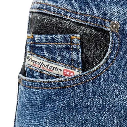 Diesel Two Toned Flare Low Rise Denim Jeans