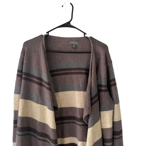 Market & Spruce Women's Size Large Earth Brown Tones Soft Open Front Cardigan