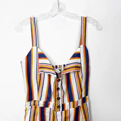 Faithfull the Brand NWT FAITHFUL THE BRAND | Scout 100% Linen Jumpsuit in Mirielle Stripe Sz. Large