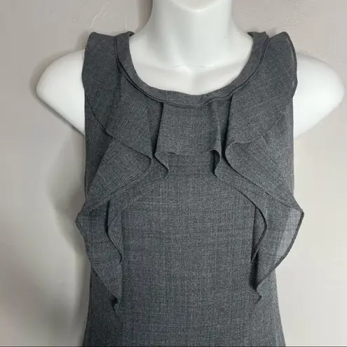 Elie Tahari Wool Blend Dress Womens 2 Office Siren Ruffle Professional Career