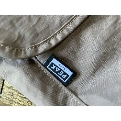 Brown Gray Multi Pocket Peak Gear Nylon Crossbody Purse w/RFID Blocking